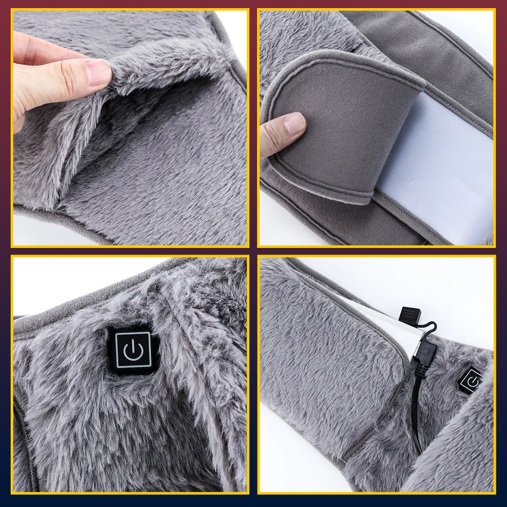 3 Levels Electric Graphene Heating Pad Cold-Proof Uterine Belt Cold-Proof Hand Waist Warming Pad USB Recharging Abdominal Warmer