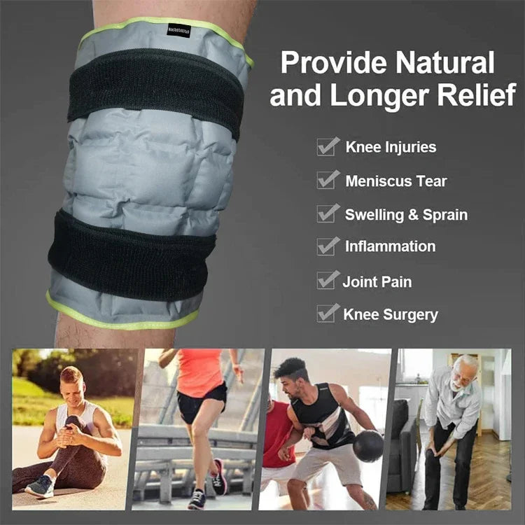 Knee Ice Pack Wrap for Injuries Self-absorbing Water Knee Pads Ice Pack Physiotherapy Hot Compresses Heated Knee Pads Sports Pad