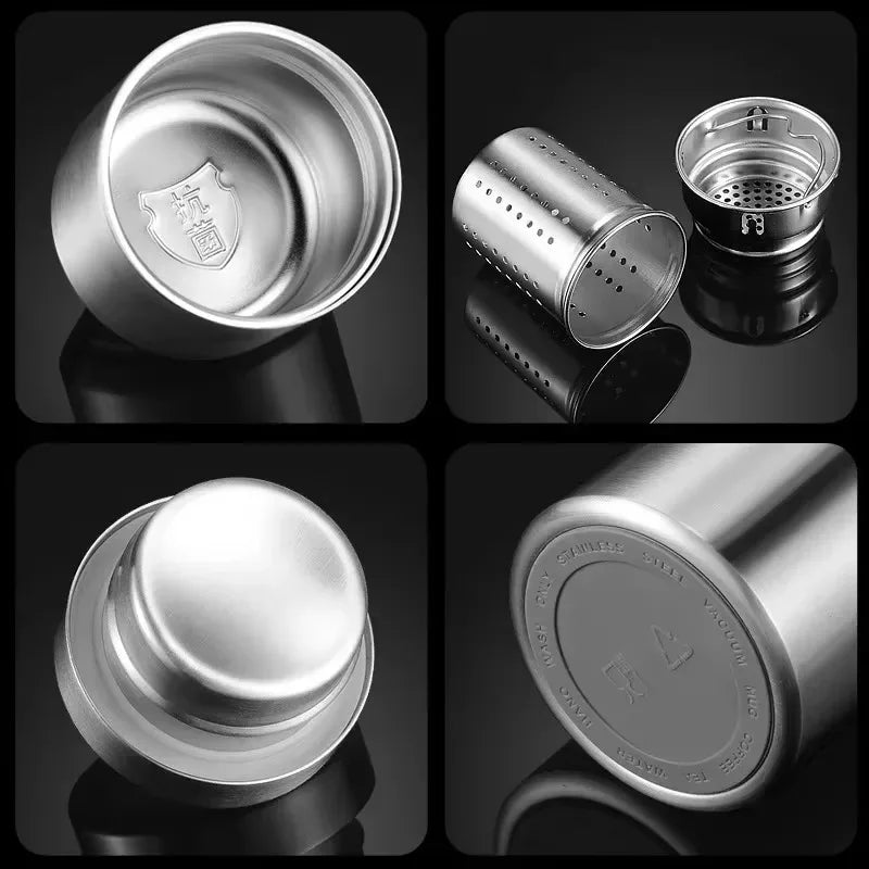 600-2000ML Large Capacity Cold Thermal Thermos Tumbler Stainless Steel Insulated Water Bottle Insulation Flask Pot Travel Mug