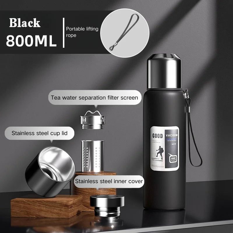600-2000ML Large Capacity Cold Thermal Thermos Tumbler Stainless Steel Insulated Water Bottle Insulation Flask Pot Travel Mug