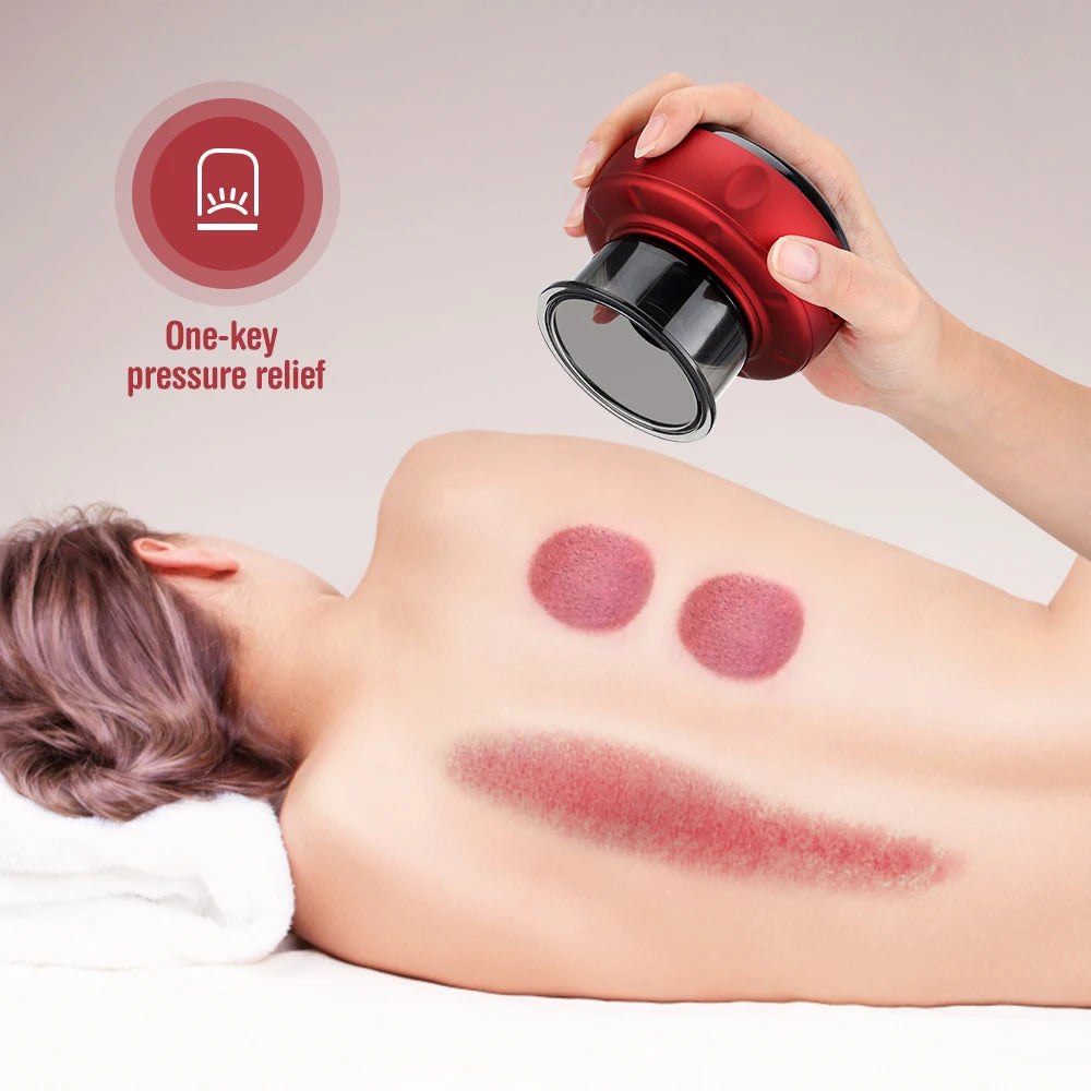 Body Cupping Scraping Massager Smart Electric Vacuum Cupping Heating Suction Cup Device for Body Back Neck Arm Massger