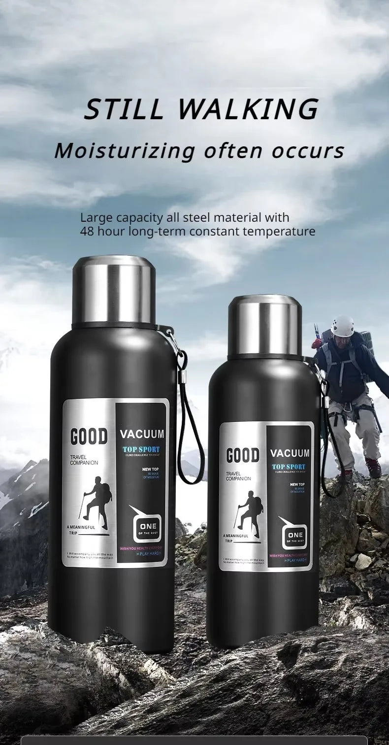 600-2000ML Large Capacity Cold Thermal Thermos Tumbler Stainless Steel Insulated Water Bottle Insulation Flask Pot Travel Mug
