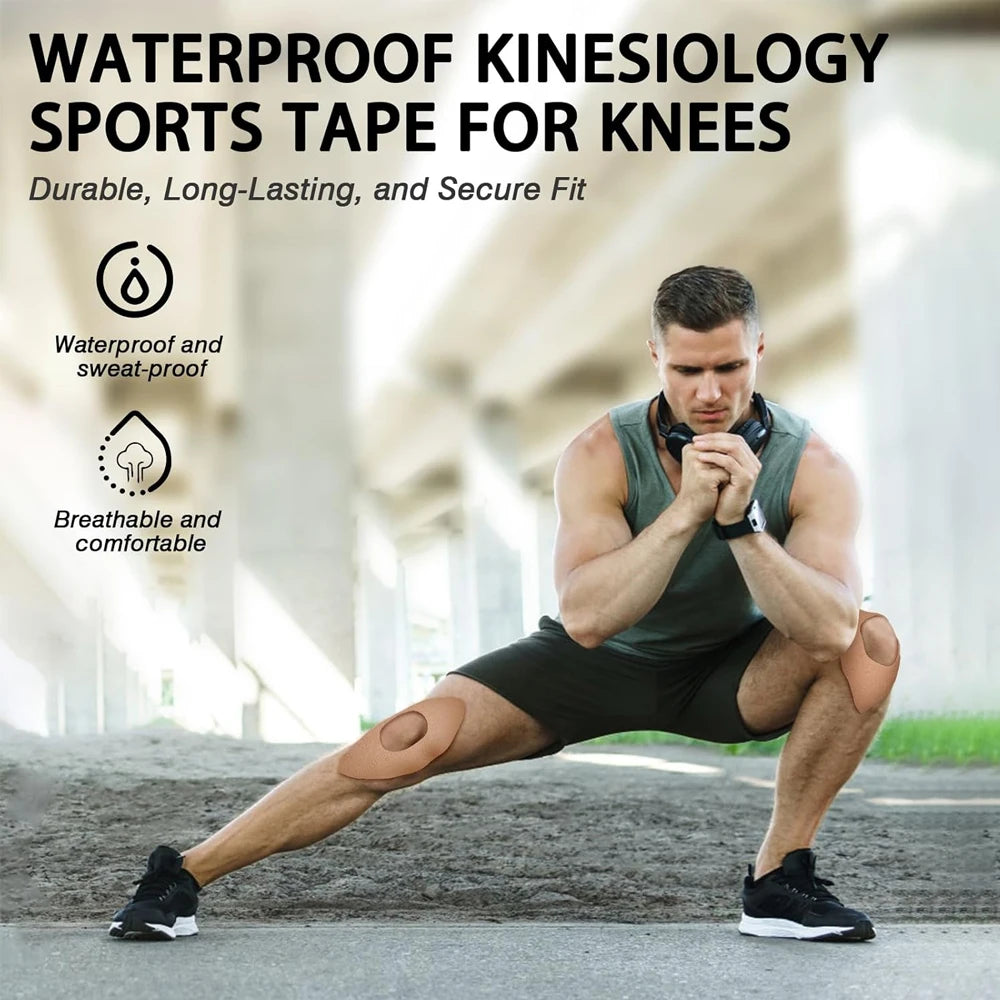 1/5/10 PCS Kinesiology Tape for Knees Pain Relief Elastic Waterproof Athletic Knee Tape for Support Stability Sports