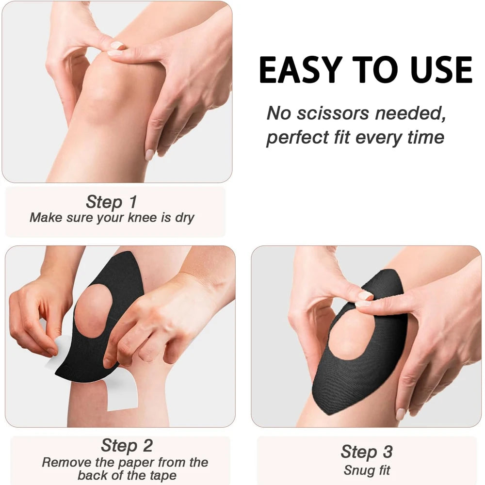 1/5/10 PCS Kinesiology Tape for Knees Pain Relief Elastic Waterproof Athletic Knee Tape for Support Stability Sports