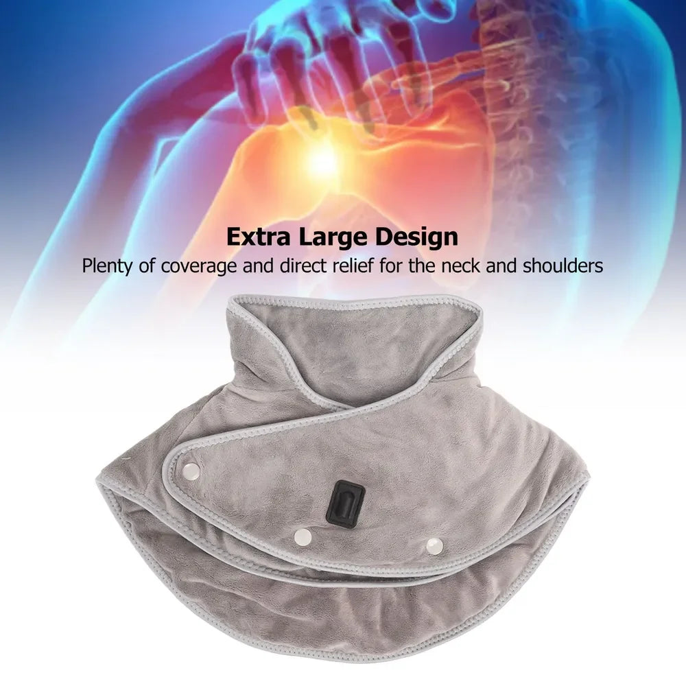 Electric Heating Shoulder Neck Pad Soft Comfortable Thermal Compress Cervical Shawl USB Heated Back Warm Wrap Tool Relief Fatigu