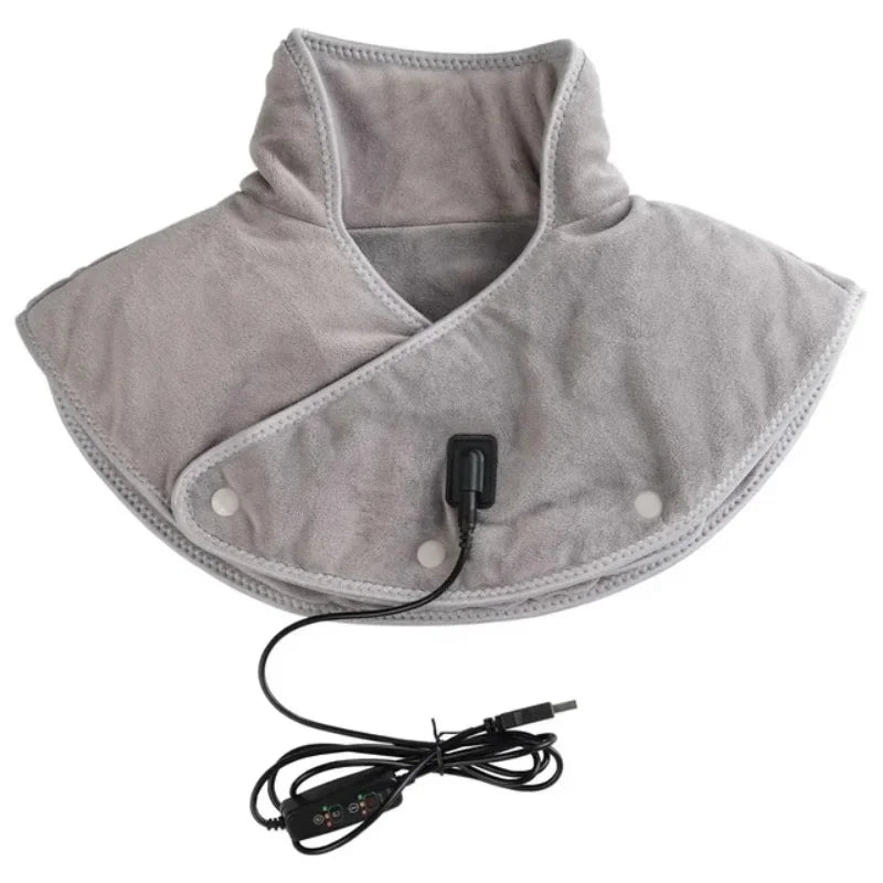 Electric Heating Shoulder Neck Pad Soft Comfortable Thermal Compress Cervical Shawl USB Heated Back Warm Wrap Tool Relief Fatigu