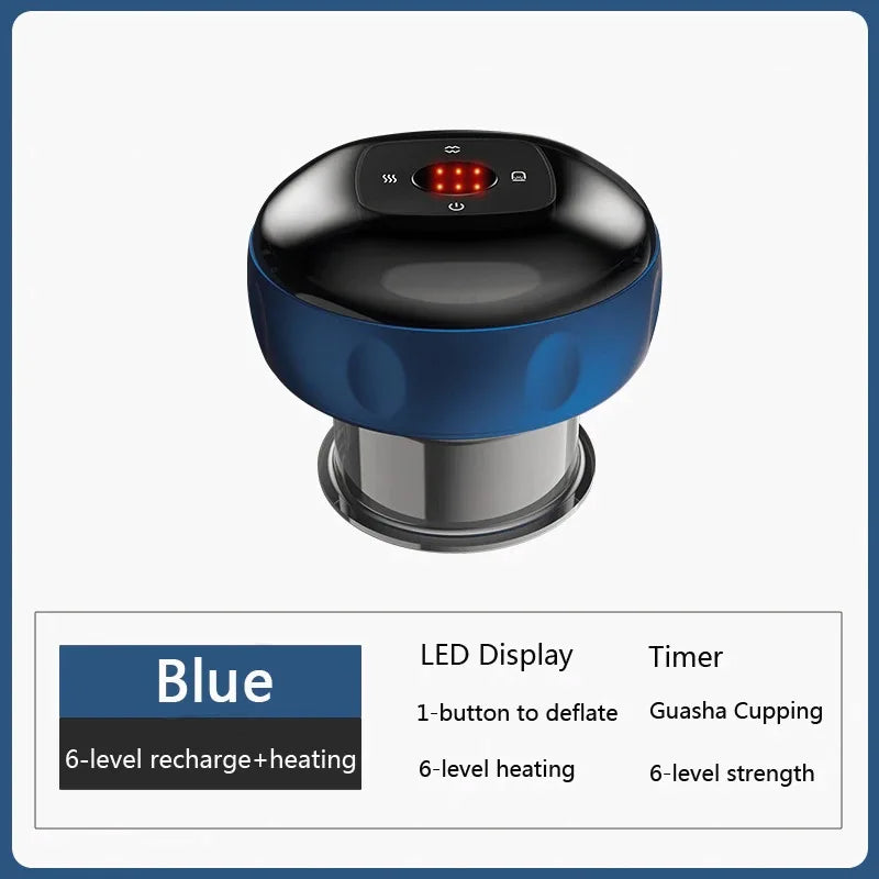Body Cupping Scraping Massager Smart Electric Vacuum Cupping Heating Suction Cup Device for Body Back Neck Arm Massger