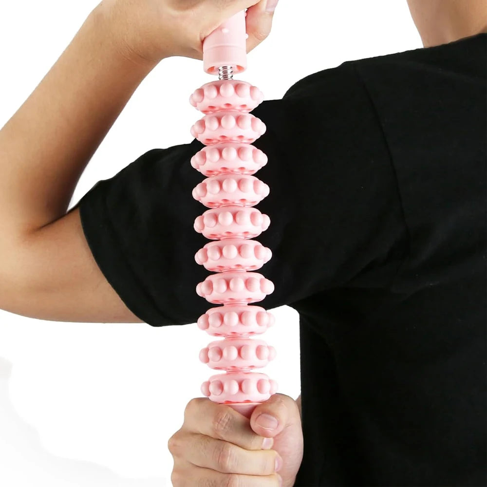 Muscle Roller Stick with Trigger Points,Bendable Body Massage Stick to Help Legs,Back,Neck Recovery,Relief Muscle Soreness