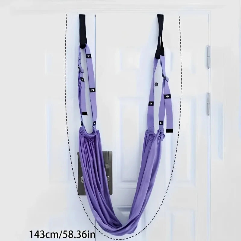 Adjustable Aerial Air Yoga Strap Pull Rope Women Hanging Hammock Stretch Leg Splits Trainer Female Gym Belt Stretching Fitness