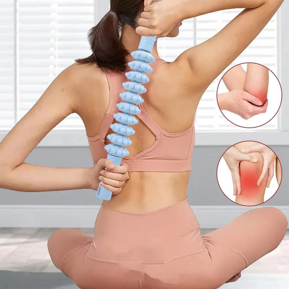 Muscle Roller Stick with Trigger Points,Bendable Body Massage Stick to Help Legs,Back,Neck Recovery,Relief Muscle Soreness