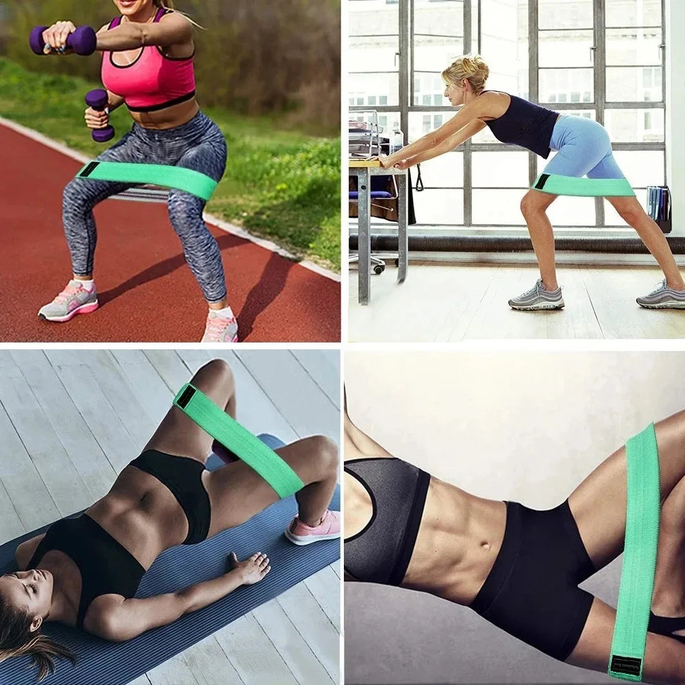Booty Band Glute Resistance Loop - Non-Slip Yoga Fitness Band for Butt Lifting & Hip Thrust, Adjustable Workout Elastic Band
