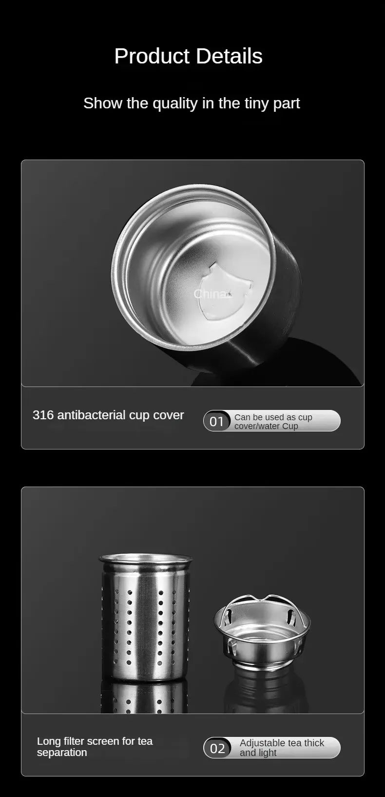 600-2000ML Large Capacity Cold Thermal Thermos Tumbler Stainless Steel Insulated Water Bottle Insulation Flask Pot Travel Mug