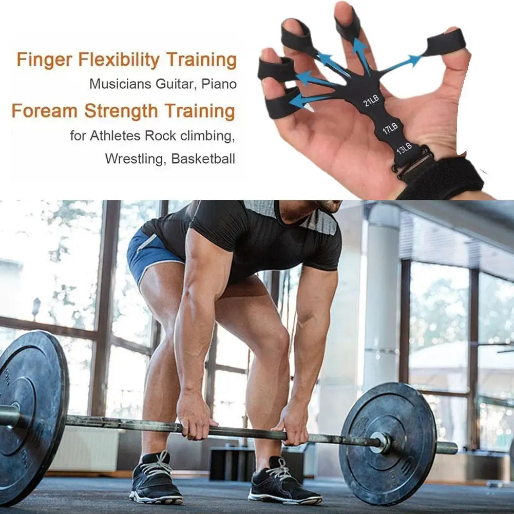 Grip Strength Trainer Silicone Gripster, Hand Gripper Strengthener, 8-Gear Strength Adjustment, Used To Exercise Finger Strength