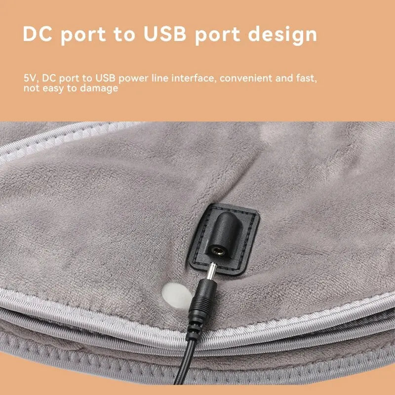 Electric Heating Shoulder Neck Pad Soft Comfortable Thermal Compress Cervical Shawl USB Heated Back Warm Wrap Tool Relief Fatigu