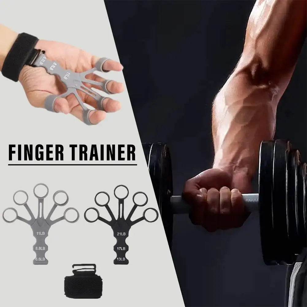 Grip Strength Trainer Silicone Gripster, Hand Gripper Strengthener, 8-Gear Strength Adjustment, Used To Exercise Finger Strength